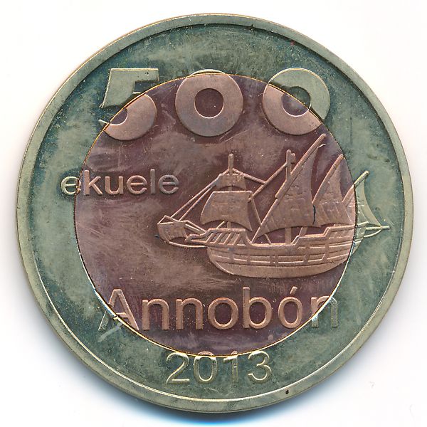 Остров Аннобон., 500 экуэле (2013 г.)