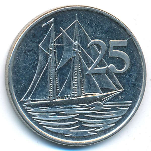 Каймановы острова, 25 центов (2002 г.)