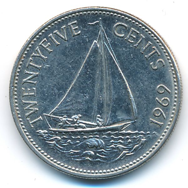 Багамские острова, 25 центов (1969 г.)