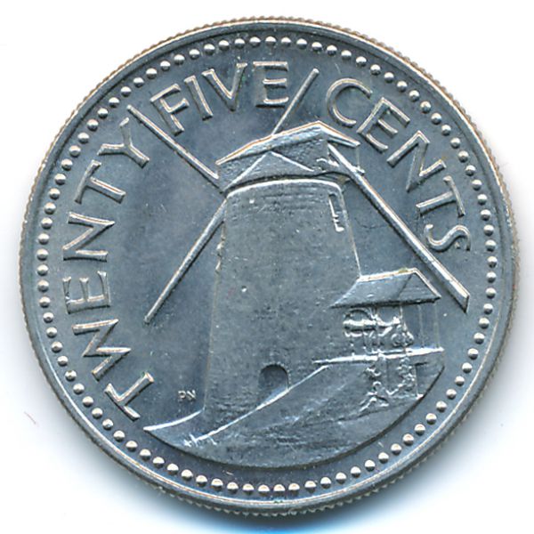 Барбадос, 25 центов (1973 г.)