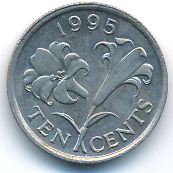 Бермудские острова, 10 центов (1995 г.)