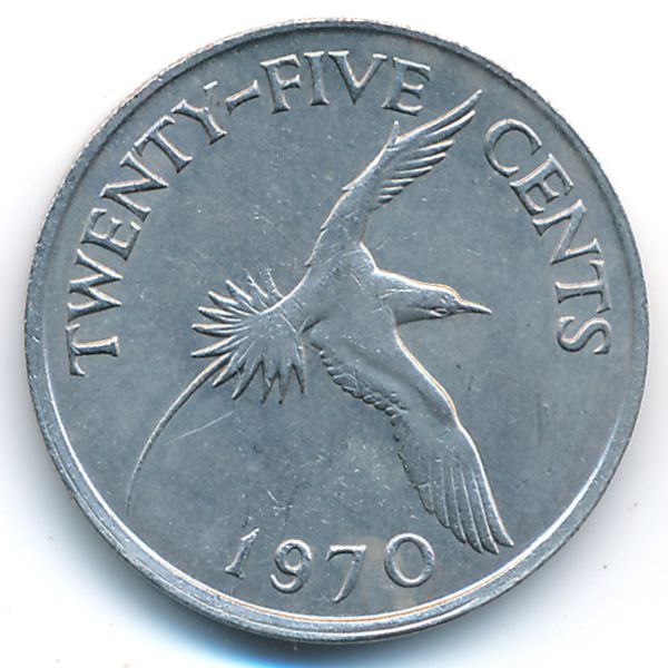 Бермудские острова, 25 центов (1970 г.)
