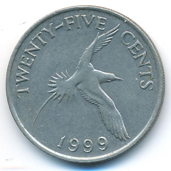 Бермудские острова, 25 центов (1999 г.)