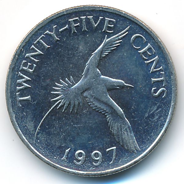 Бермудские острова, 25 центов (1997 г.)