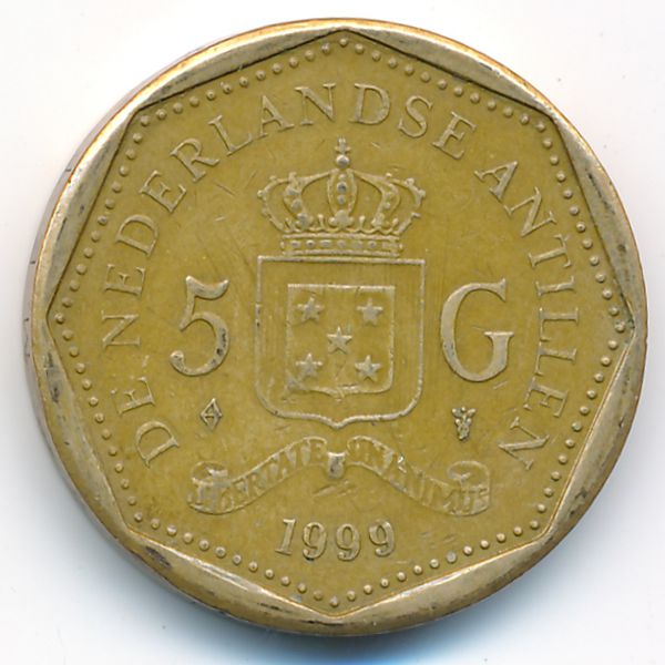 Антильские острова, 5 гульденов (1999 г.)