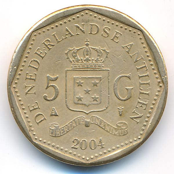 Антильские острова, 5 гульденов (2004 г.)