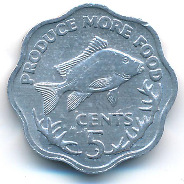 Сейшелы, 5 центов (1977 г.)