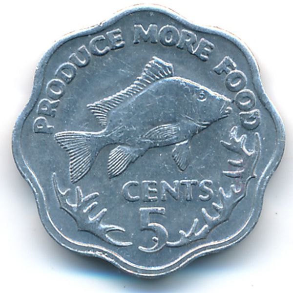 Сейшелы, 5 центов (1977 г.)
