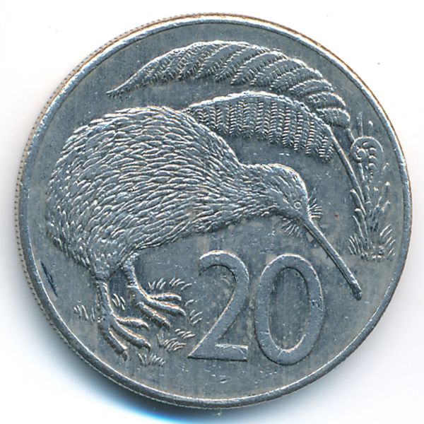 Новая Зеландия, 20 центов (1986 г.)