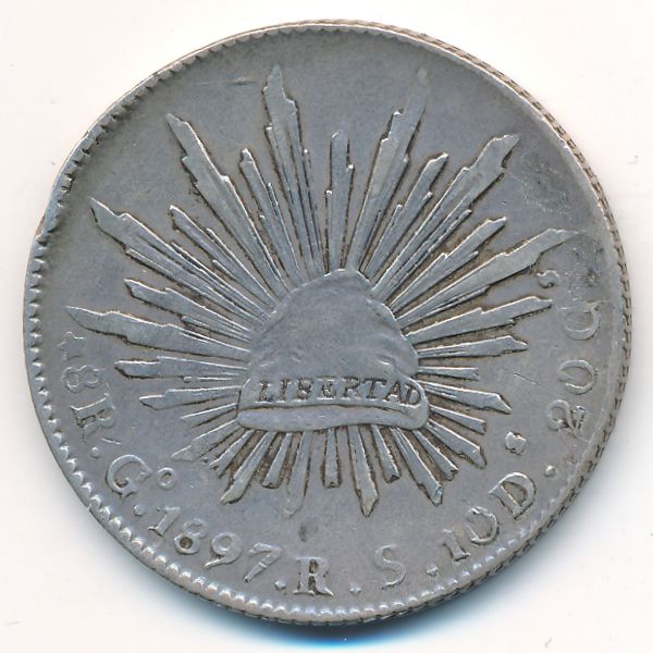 Мексика, 8 реалов (1897 г.)