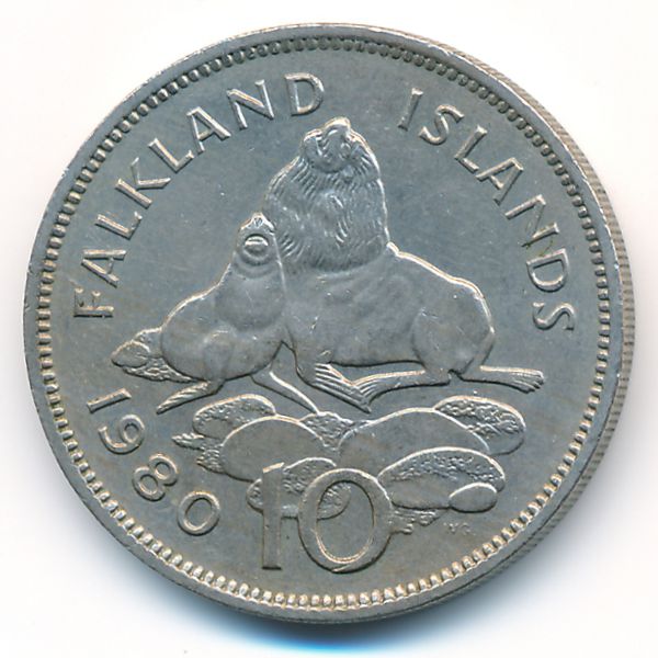 Фолклендские острова, 10 пенсов (1980 г.)