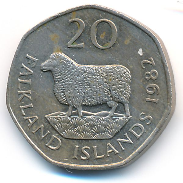 Фолклендские острова, 20 пенсов (1982 г.)