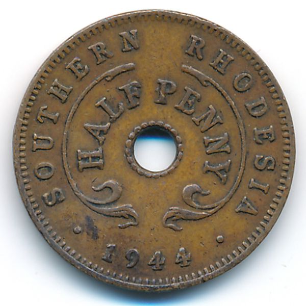 Южная Родезия, 1/2 пенни (1944 г.)