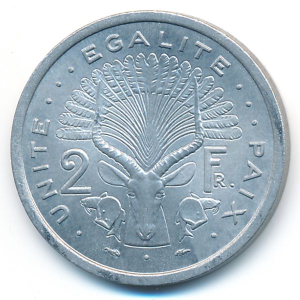Джибути, 2 франка (1977 г.)