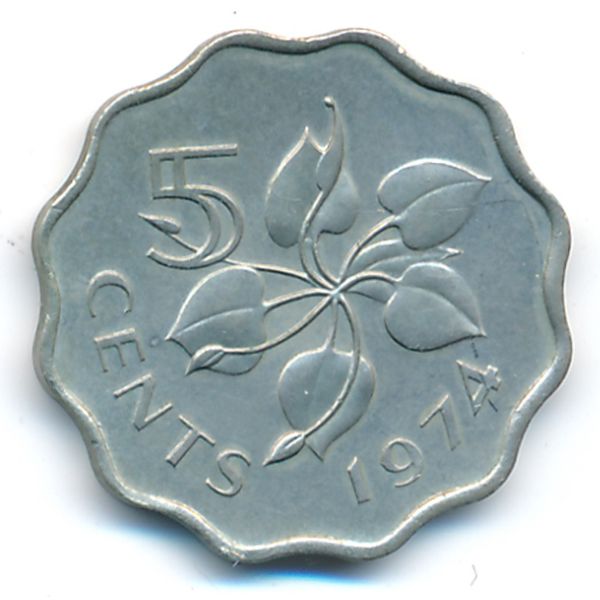 Свазиленд, 5 центов (1974 г.)