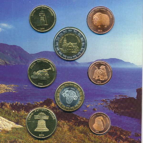 Фарерские острова., Набор монет (2004 г.)