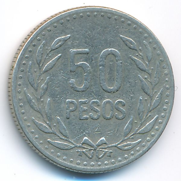 Колумбия, 50 песо (1992 г.)
