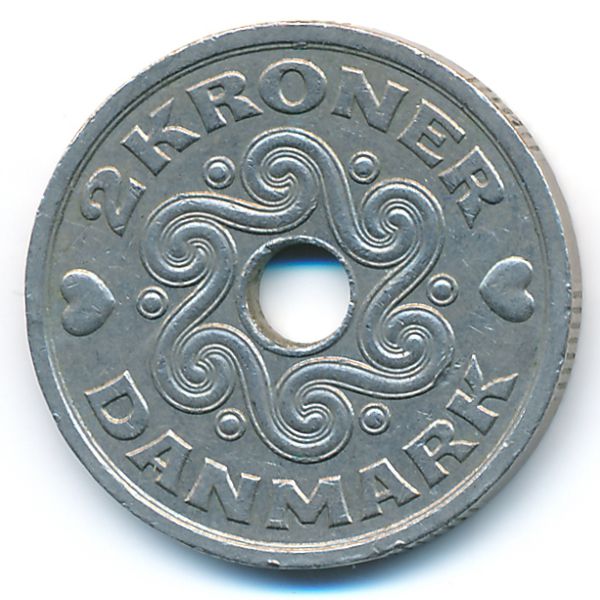 Дания, 2 кроны (1993 г.)