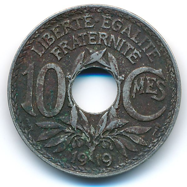 Франция, 10 сентим (1919 г.)