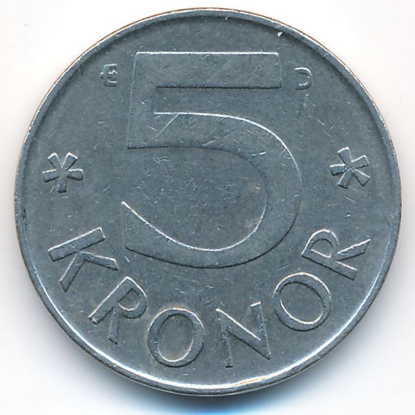 Швеция, 5 крон (1988 г.)
