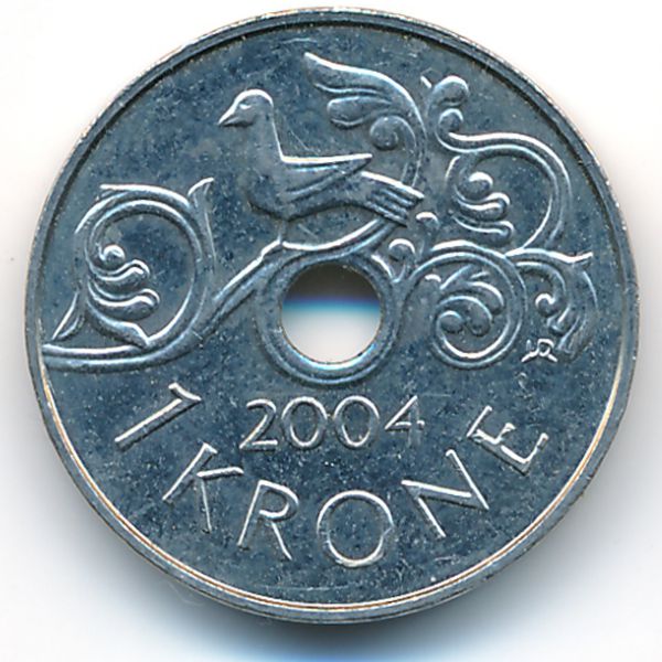 Норвегия, 1 крона (2004 г.)
