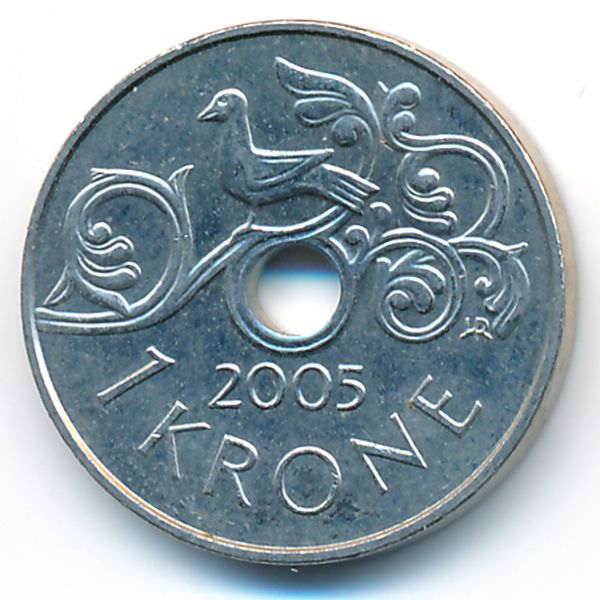 Норвегия, 1 крона (2005 г.)