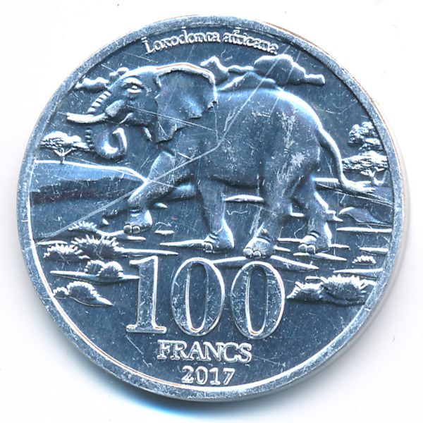 Катанга., 100 франков (2017 г.)