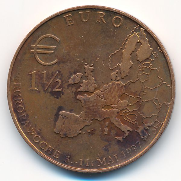 Германия., 1 1/2 евро (1997 г.)