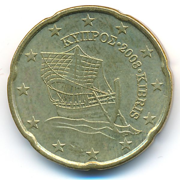 Кипр, 20 евроцентов (2008 г.)