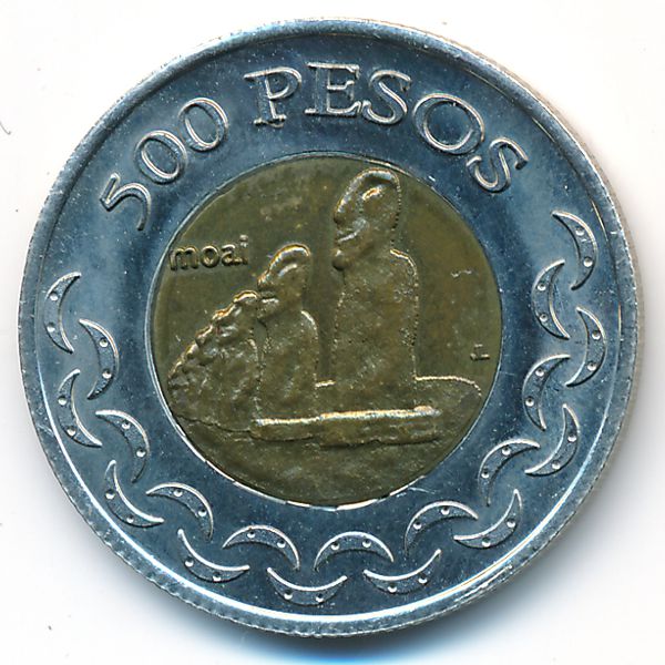 Остров Пасхи., 500 песо (2007 г.)