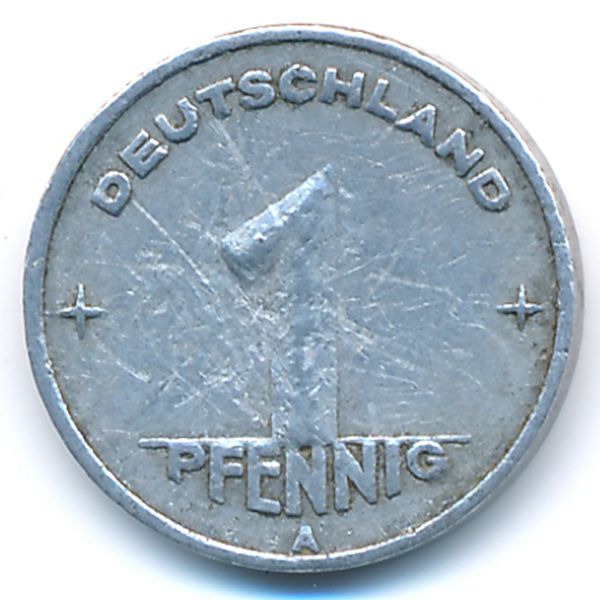 ГДР, 1 пфенниг (1948 г.)