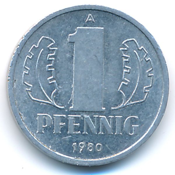 ГДР, 1 пфенниг (1980 г.)