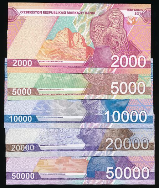 Узбекистан, Набор банкнот (2021 г.)