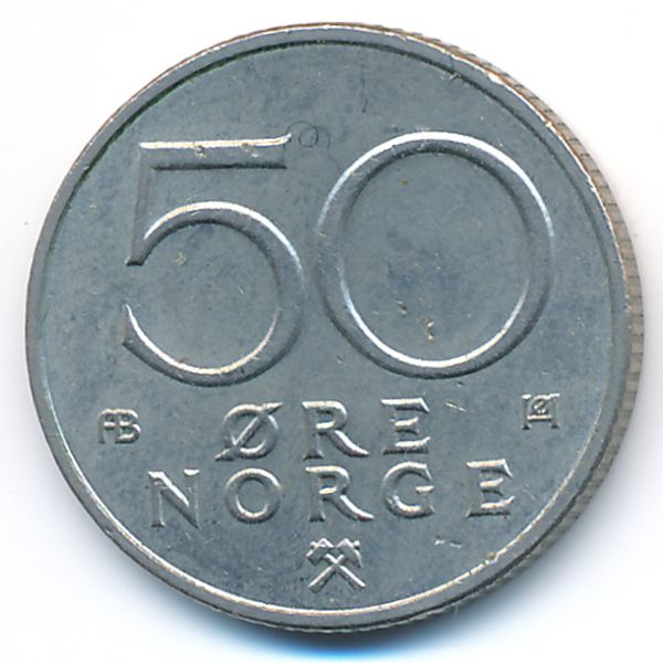 Норвегия, 50 эре (1977 г.)