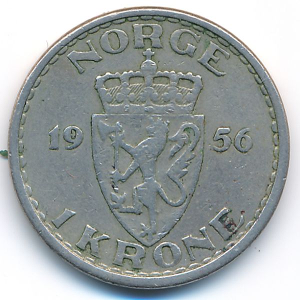 Норвегия, 1 крона (1956 г.)