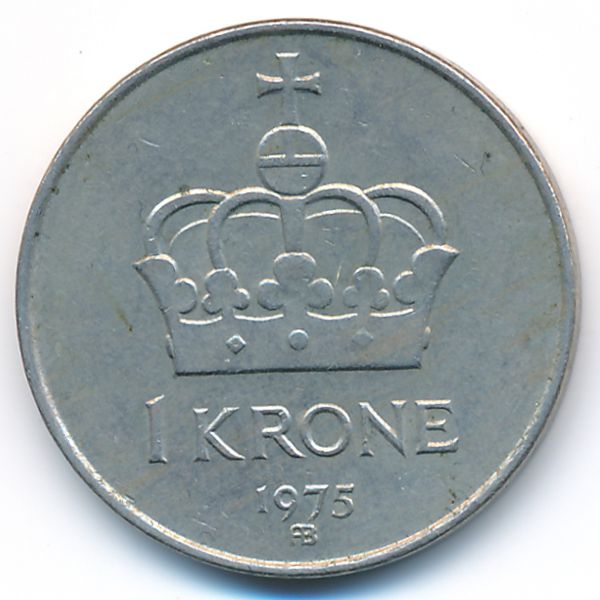 Норвегия, 1 крона (1975 г.)