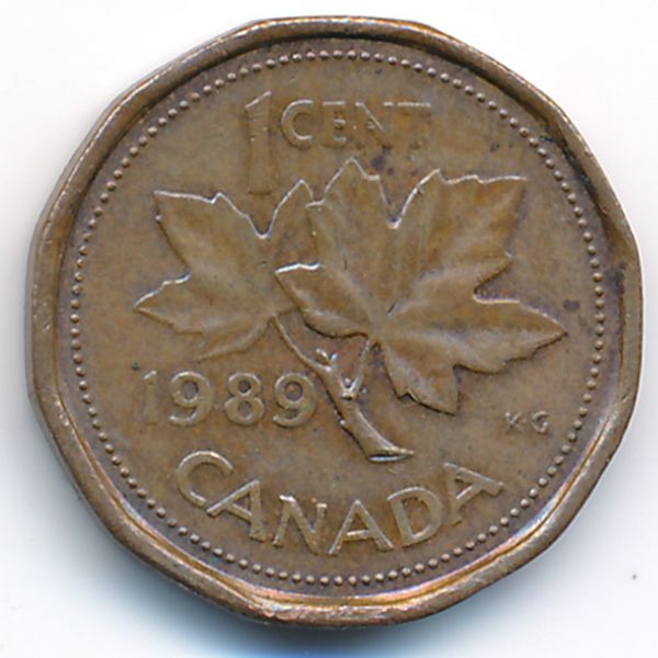 Канада, 1 цент (1989 г.)