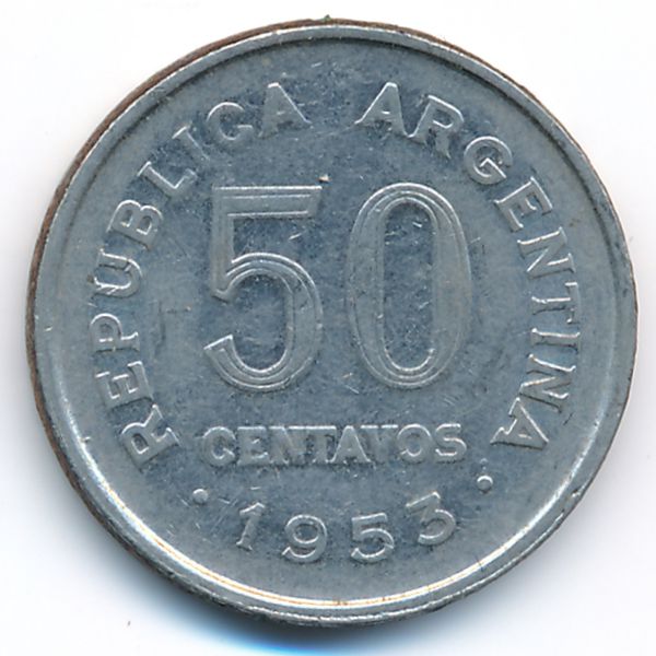 Аргентина, 50 сентаво (1953 г.)