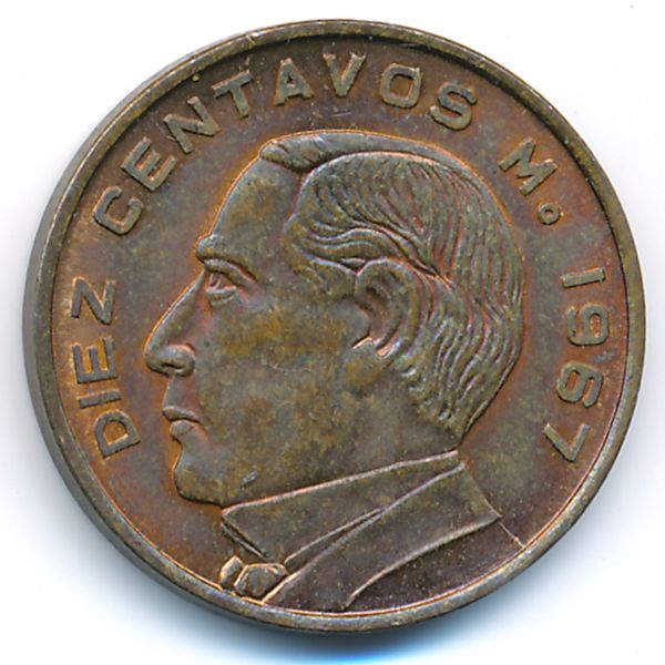 Мексика, 10 сентаво (1967 г.)