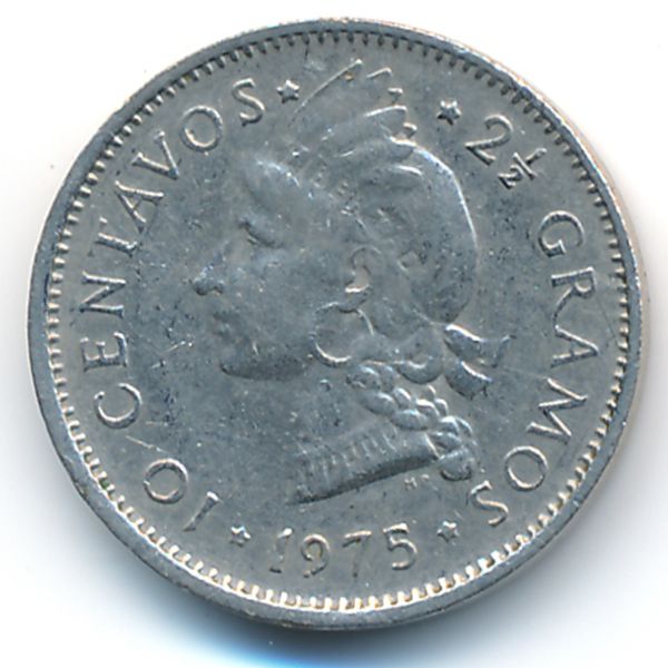 Доминиканская республика, 10 сентаво (1975 г.)