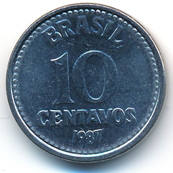 Бразилия, 10 сентаво (1987 г.)