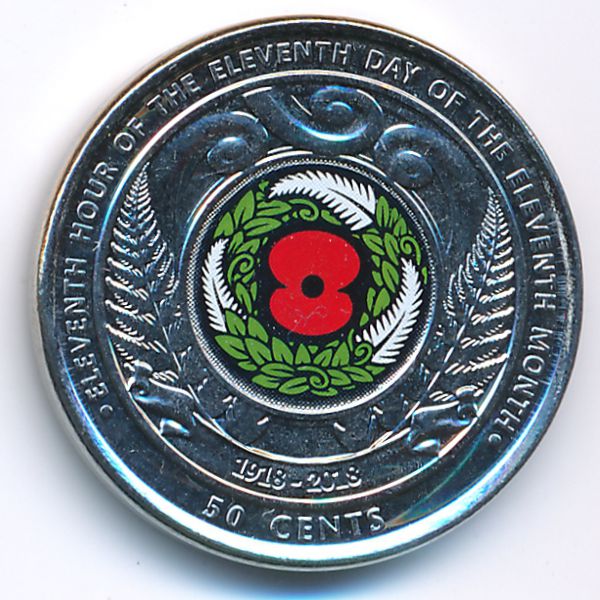 Новая Зеландия, 50 центов (2018 г.)