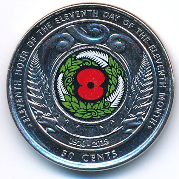 Новая Зеландия, 50 центов (2018 г.)