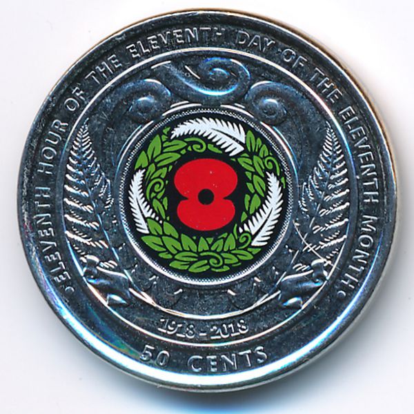 Новая Зеландия, 50 центов (2018 г.)
