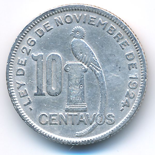 Гватемала, 10 сентаво (1929 г.)