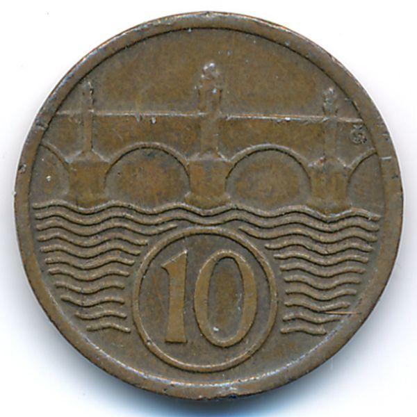 Чехословакия, 10 гелеров (1922 г.)