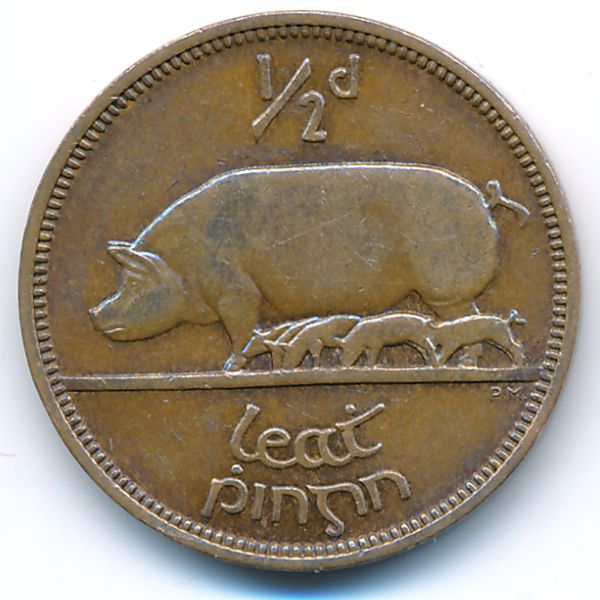 Ирландия, 1/2 пенни (1964 г.)