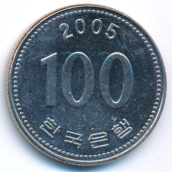 Южная Корея, 100 вон (2005 г.)
