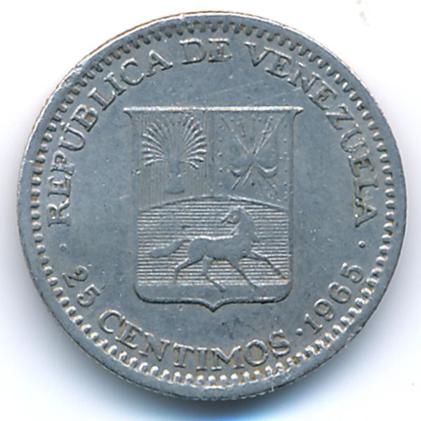 Венесуэла, 25 сентимо (1965 г.)