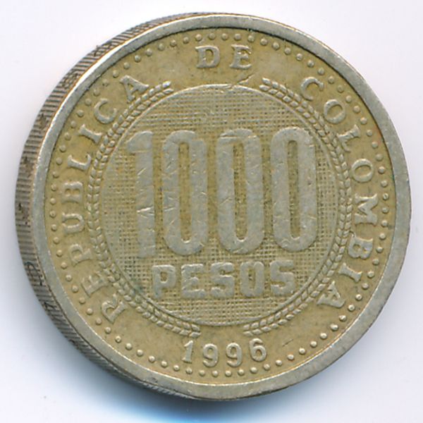 Колумбия, 1000 песо (1996 г.)